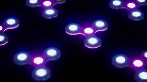 Fidget Spinner In A Row