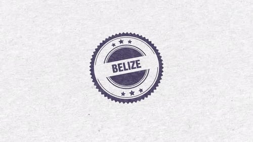Belize Golden Rubber Stamp