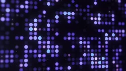 Abstract glowing halftone blue and purple circle animation