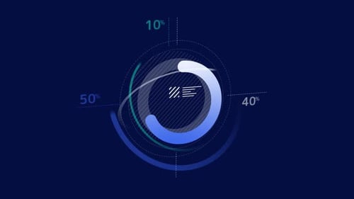Modern Geometric Radial Data Chart Infographic
