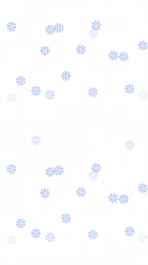Falling blue snowflakes on white background 2D vertical animation