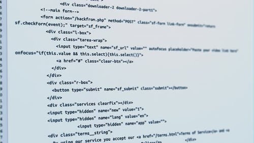 Computer Codes are Projected on the Screen While It is Being Typed or Written