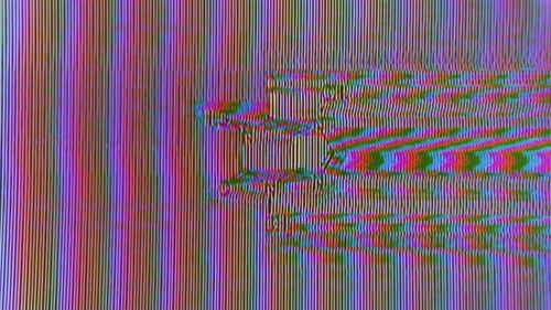 Glitching Caffeine Molecule on White Background