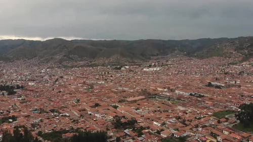 Drone Shot Over Cusco Peru