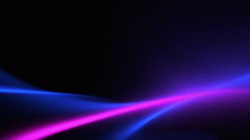 Abstract Neon Glowing Wavy Lines Background