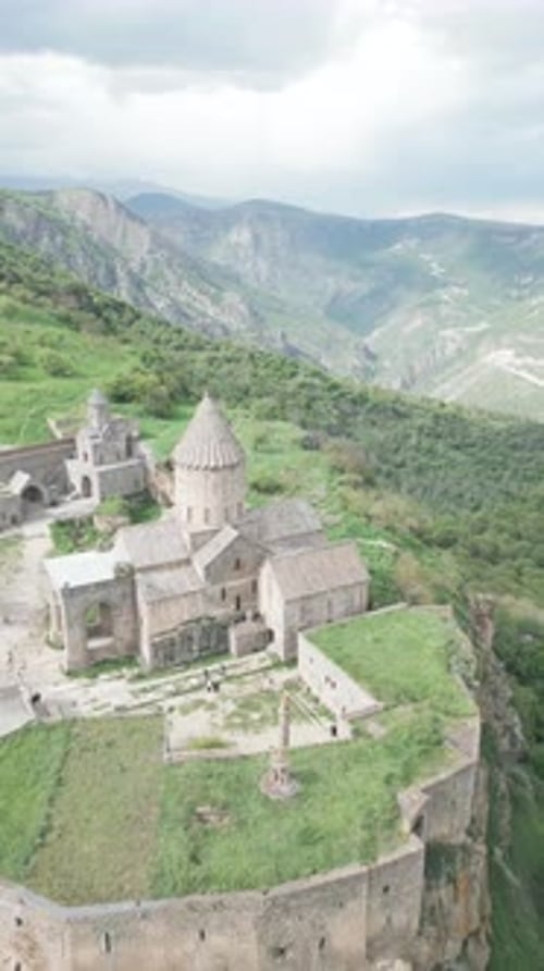 Tatev Monastery and landscape in Armenia