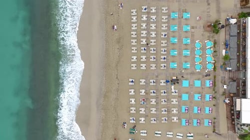 Birds Eye View of Tropical Beach Resort