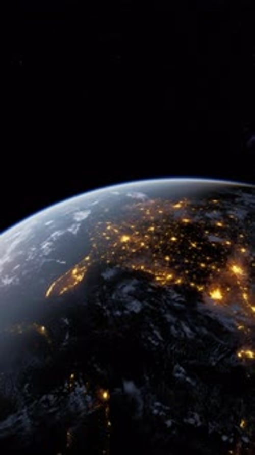 Earths Nighttime City Lights Viewed From Space