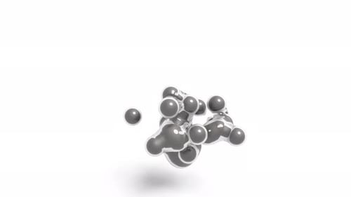 Bolas de vidro preto em fundo transparente