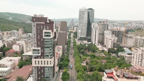 Old And New Real Estate Buildings In Tbilisi (Forwards)