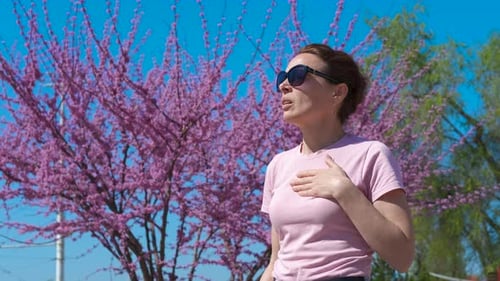 Respiration difficile avec inhalateur extérieur