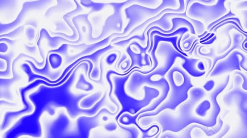 Fundo de textura de padrão de movimento animado. Líquido abstrato com padrão branco e azul