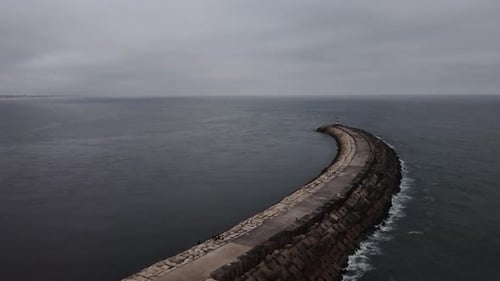 Drone shot over the pier