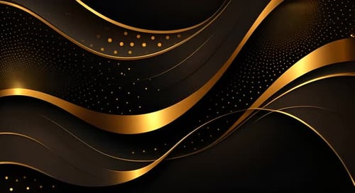 Black luxury corporate background with golden lines