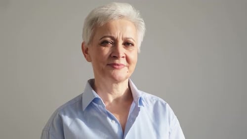 Smiling Mature Woman Portrait in Natural Light