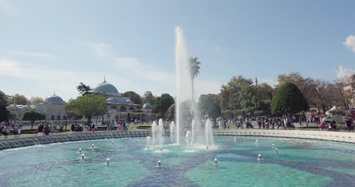 Fountain in Sultanahmet Park, Istanbul, Turkey