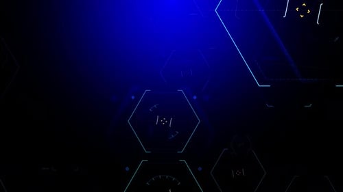 Blue Digital Technology Background Loop