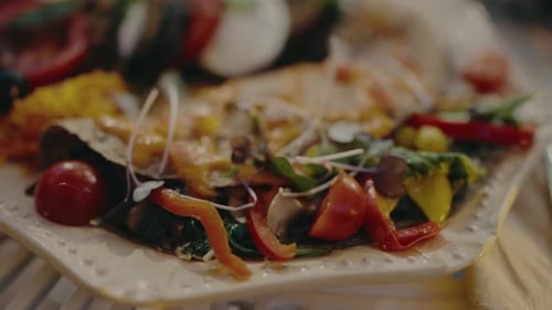 Delicious Food Platter With Colorful Vegetables