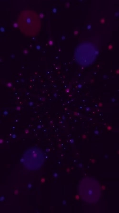 Abstract Vertical Glowing Particles Bokeh Background