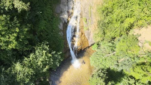 aerial view waterfall