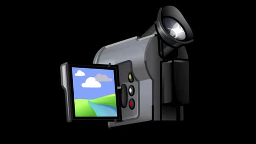 Emoji animado con cámara de vídeo