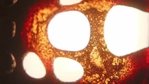 Abstract Background with Warm Coloration and Bubbles