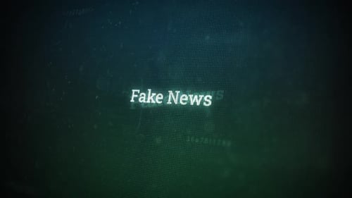 Fausses nouvelles sur un message d'écran numérique sur des écrans d'ordinateur V03