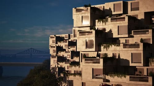 Enorme rascacielos con numerosas ventanas