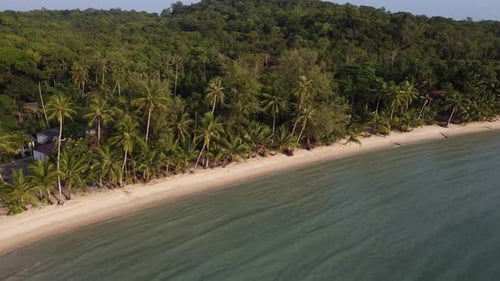 4k drone shot of beach on koh kood island, Thailand