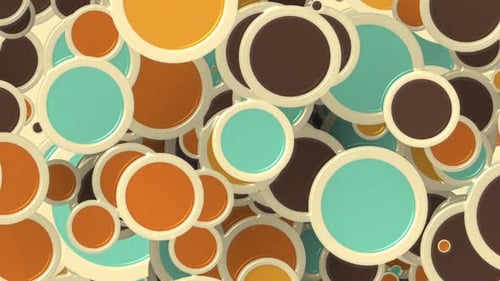Trendy Funky Retro Circles Background Animation