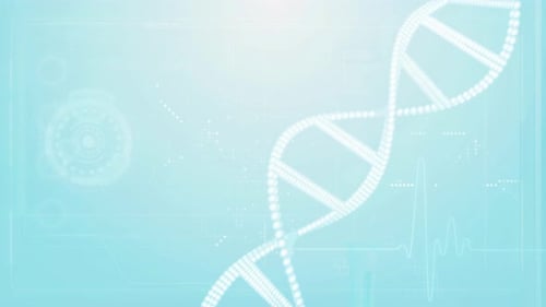 Rotating DNA Helix Animation for Medical Science Background