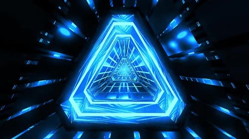 Futuristic Colorful Tunnel Background Animation