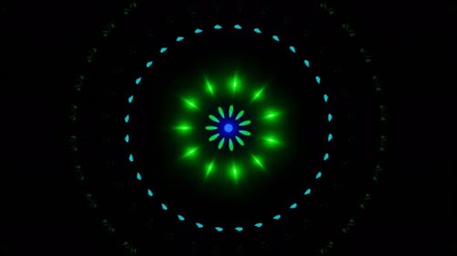 flickering light green circle musical abstract background vj loop