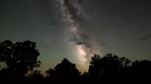 Night Sky Time Lapse With Thousands Of Stars Gliding Across The Horizon