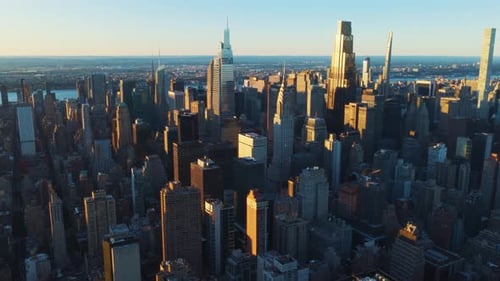 Brooklyn Bridge and Lower Manhattan Financial District Skyline