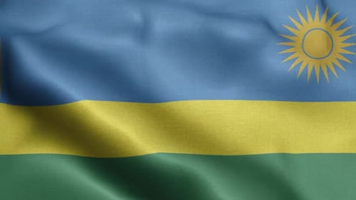 National Flag of Rwanda Waving Animation