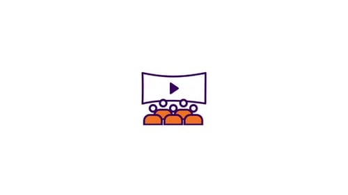 Cinema Hall Icon animation