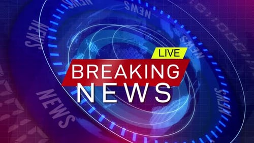 Breaking News Live Broadcast Title with Digital Globe Animation