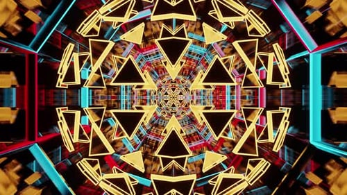 Object Kaleidoscope Vj Loop Background Multicolored 4K