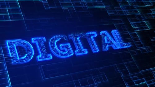 Digital text animation 4k. Vd 713