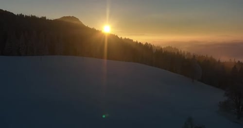 Cinematic drone shot of breathtaking landscape