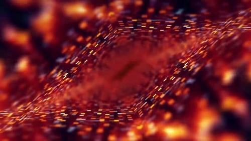 Glowing Tunnel Passing Animation Background Video