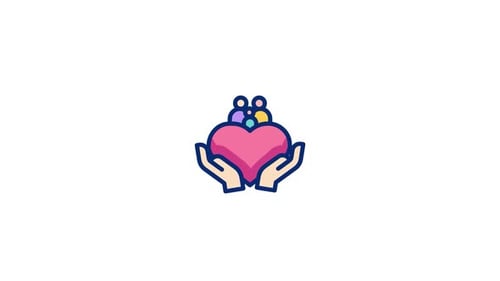 Animiertes Adoptionssymbol