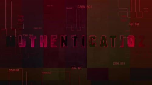 Futuristic Authentication Title with Glitch Effect