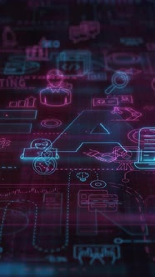 Futuristic Corporate Technology Network Interface Background