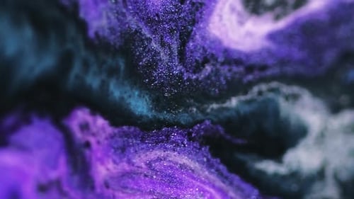 Shiny Ink Blend Fluid Glitter Drip Purple Black