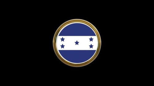 Animation en boucle avec l'icône du cercle du drapeau du Honduras