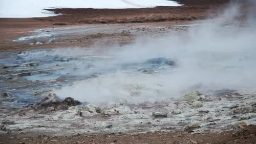 Geothermal Area in Iceland Nature Volcanic Activity