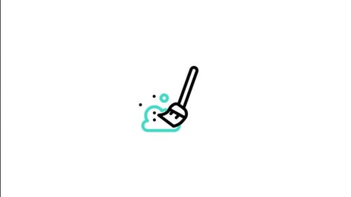 Animated Line Icons Pack for Cleaning Services