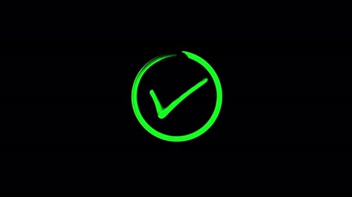 True or False Icon Yes or No Symbols Accept Rejected for Evaluation Checkmark Animation Movement